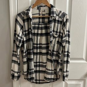 Dark Grey and White Flannel